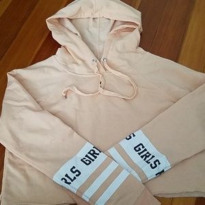 ARDENE cropped peach hoodie